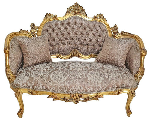 Casa Padrino Barock Sofa Braun / Antik Gold - Prunkvolles Wohnzimmer Sofa im Barockstil - Wohnzimmer M�bel im Barockstil - Barock M�bel - Barock Einrichtung