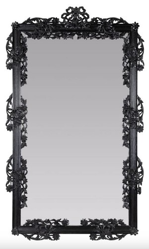 Casa Padrino Barock Spiegel / Wandspiegel Schwarz 122 x H. 224 cm - Barockstil M�bel