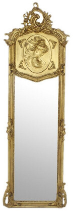 Casa Padrino Barock Spiegel Antik Gold 55 x H. 175 cm - Handgefertigter Antik Stil Wandspiegel - Ganzk�rperspiegel - Garderoben Spiegel - Wohnzimmer Spiegel - Barock M�bel - Edel & Prunkvoll