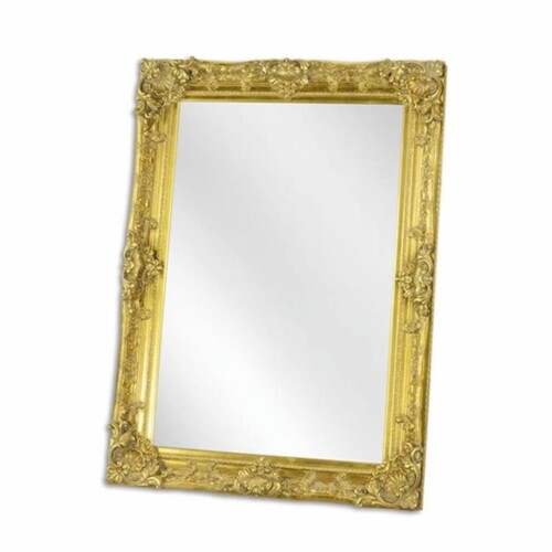 Casa Padrino Barock Spiegel Gold H. 107,5 cm - Barockstil Interior