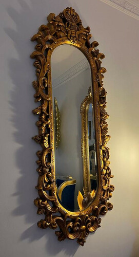 Casa Padrino Barock Spiegel Gold - Prunkvoller Wandspiegel mit Verzierungen - Barock Garderoben Spiegel - Barockstil Wandspiegel - Barock M�bel - M�bel Barockstil - Edel & Prunkvoll