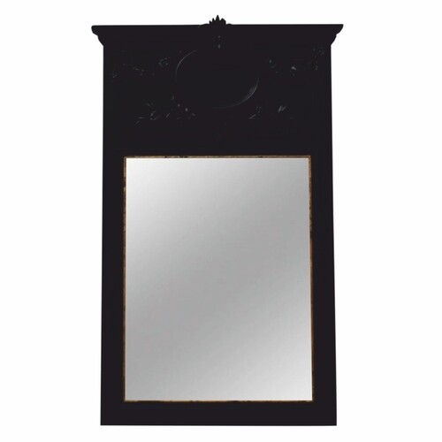 Casa Padrino Barock Spiegel Schwarz H. 102 cm - Barockstil M�bel