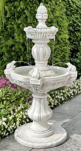Casa Padrino Barock Springbrunnen Grau  80 x H. 147 cm