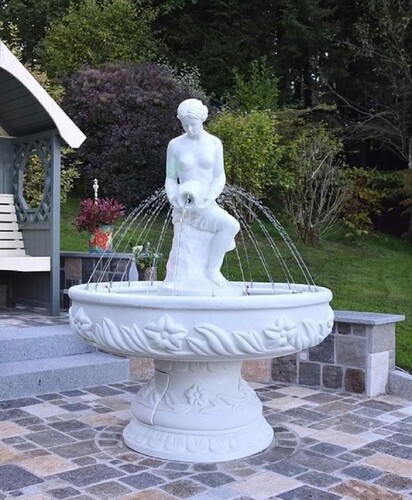 Casa Padrino Barock Springbrunnen Wei�  125 x H. 165 cm - Made in Italy