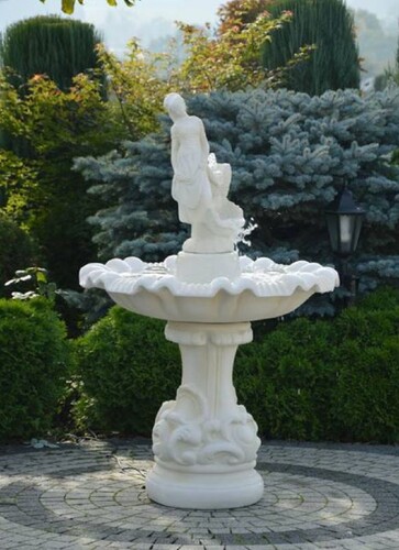 Casa Padrino Barock Springbrunnen Wei�  100 x H. 157 cm