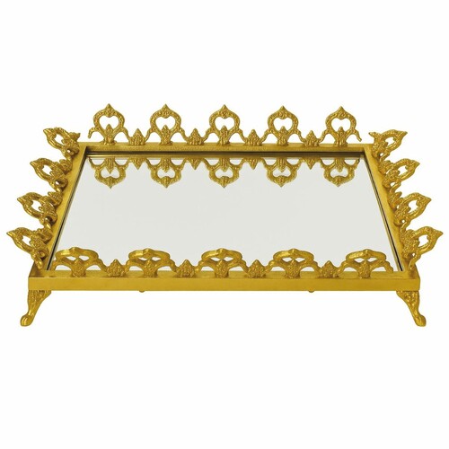 Casa Padrino Barock Tablett Gold 50 cm - Barockstil Gastronomie Accessoires