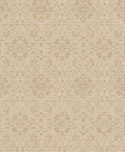 Casa Padrino Barock Tapete Beige / Gold 10,05 x 0,53 m - Textiltapete im Barockstil