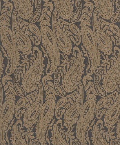 Casa Padrino Barock Wohnzimmer Tapete Grau / Gold 10,05 x 0,53 m - Hochwertige Textiltapete