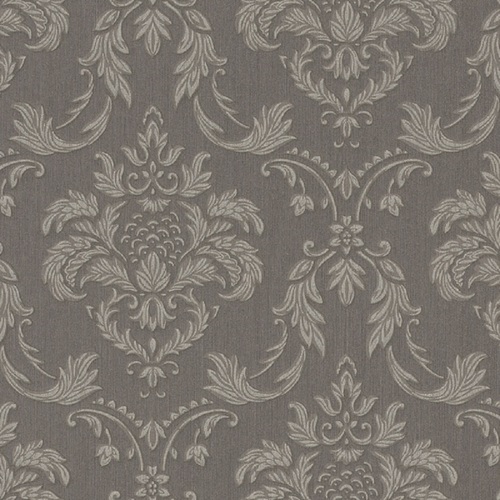 Casa Padrino Barock Textiltapete Grau / Silber / Braun 10,05 x 0,53 m - Wohnzimmer Tapete im Barockstil - Hochwertige Qualit�t