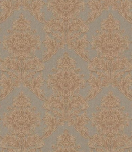 Casa Padrino Barock Textiltapete Braun / Taupe 10,05 x 0,53 m - Tapete im Barockstil