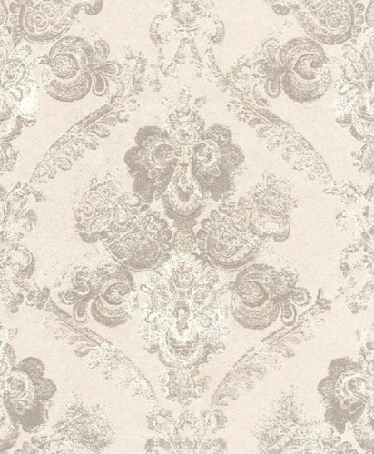 Casa Padrino Barock Textiltapete Creme / Grau 10,05 x 0,53 m - Wohnzimmer Deko Accessoires