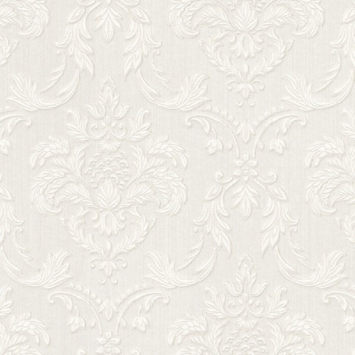 Casa Padrino Barock Textiltapete Wei� / Beige 10,05 x 0,53 m - Wohnzimmer Tapete im Barockstil - Hochwertige Qualit�t