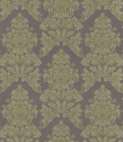 Casa Padrino Barock Textiltapete Gr�n / Lila 10,05 x 0,53 m - Tapete im Barockstil