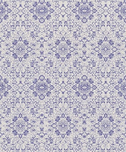 Casa Padrino Barock Tapete Grau / Lila 10,05 x 0,53 m - Textiltapete im Barockstil