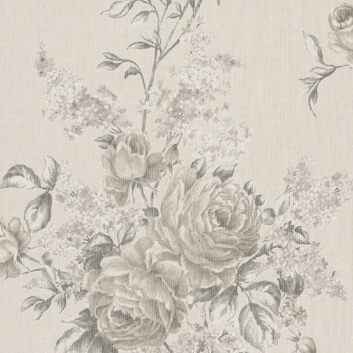 Casa Padrino Barock Textiltapete Creme / Grau / Beige 10,05 x 0,53 m - Tapete mit Blumenmuster