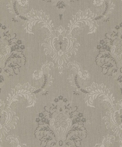 Casa Padrino Barock Textiltapete Braun / Grau 10,05 x 0,53 m - Hochwertige Wohnzimmer Tapete im Barockstil