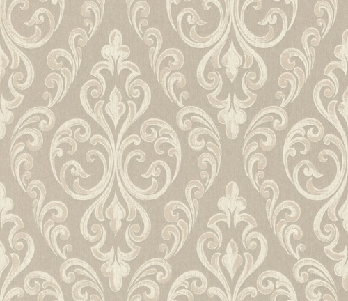 Casa Padrino Barock Textiltapete Beige / Creme 10,05 x 0,53 m - Hochwertige Wohnzimmer Tapete