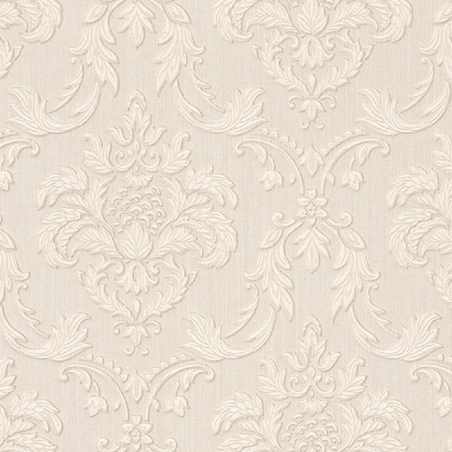 Casa Padrino Barock Textiltapete Creme / Beige / Wei� 10,05 x 0,53 m - Wohnzimmer Tapete im Barockstil - Hochwertige Qualit�t