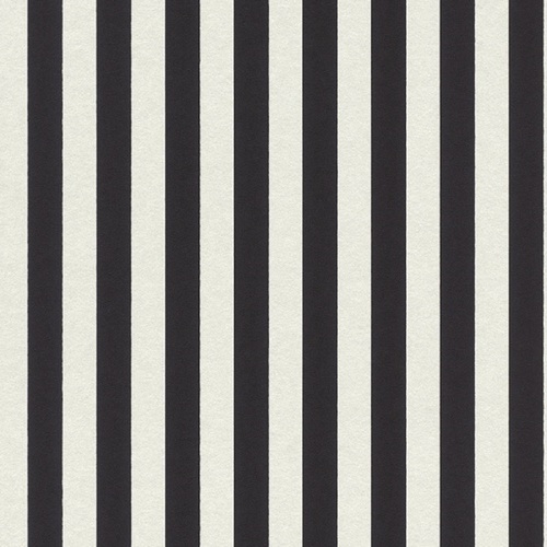 Casa Padrino Barock Textiltapete Schwarz / Wei� 10,05 x 0,53 m - Barock Tapete mit Streifen