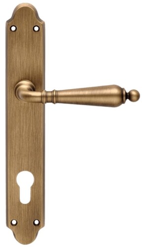 Casa Padrino Barock T�rgriff Set Messing patiniert H. 20,4 cm - Made in Italy