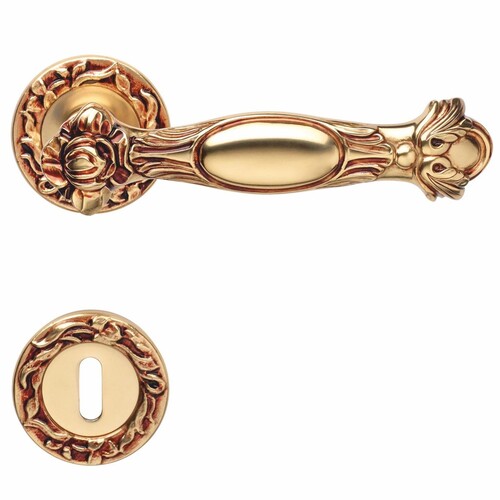 Casa Padrino Barock T�rklinken Set Franz�sisches Gold 15,2 x H. 7 cm - Made in Italy