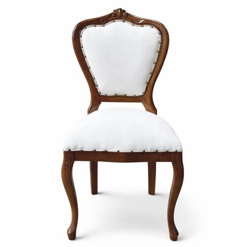 Casa Padrino Luxus Barock Esszimmer Stuhl Wei� / Braun - Barock Esszimmer M�bel