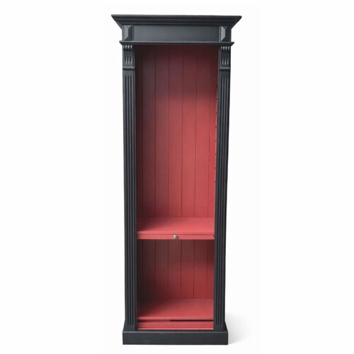 Casa Padrino Landhausstil Regalschrank Schwarz / Rosa H. 197 cm - Landhausstil M�bel