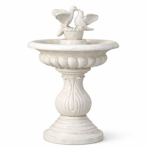 Casa Padrino Barock Garten Deko Vogeltr�nke Wei�  79 x H. 120 cm - Garten Accessoires