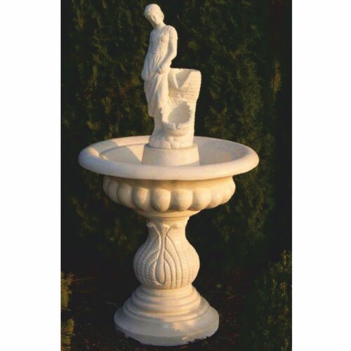 Casa Padrino Barock Vogeltr�nke Brunnen Frau Sandfarben  79 x H. 146 cm