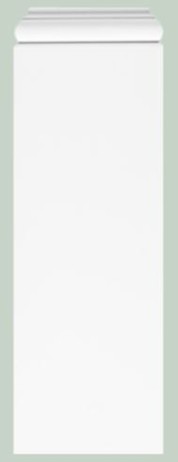 Casa Padrino Barock Wanddeko Sockel Wei� 18,5 x 4,1 x H. 54,1 cm - Deko Zierelement S�ulenfu�