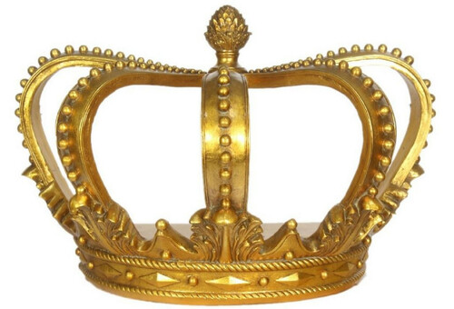 Casa Padrino Barock Deko Krone Gold 55 x 33 x H. 38 cm - Deko Accessoires im Barockstil