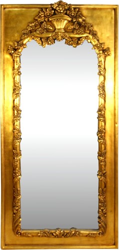 Casa Padrino Barock Wandspiegel Gold Antik Stil 85 x H. 190 cm - Prunkvoller Barock Spiegel mit wundersch�nen Verzierungen