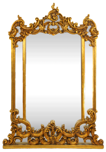 Casa Padrino Barock Wandspiegel Gold 90 x H. 125 cm - Handgefertigter Spiegel mit prunkvollen Verzierungen - M�bel im Barockstil