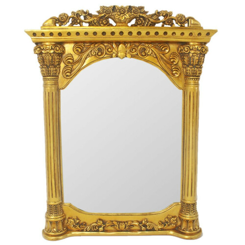 Casa Padrino Barock Wandspiegel Gold 90 x H. 115 cm - Barockstil Spiegel Antik Stil M�bel