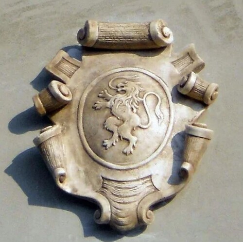 Casa Padrino Luxus Barock Wandrelief Wappen Antik Beige H. 69 cm - Made in Italy