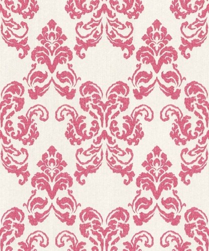 Casa Padrino Barock Textiltapete Wei� / Rot 10,05 x 0,53 m - Deko Accessoires im Barockstil