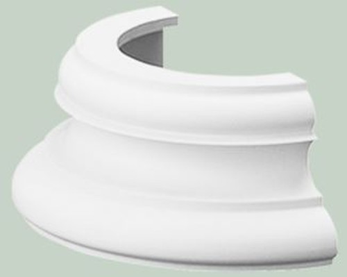 Casa Padrino Barock Zierelement S�ulenfu� Sockel Wei� 32 x 16 x H. 12,5 cm - Prunkvolle Wanddeko - Barock Deko