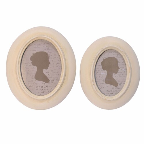 Casa Padrino Barockstil Bilderrahmen 2er Set Antik Stil Creme - Barock Deko