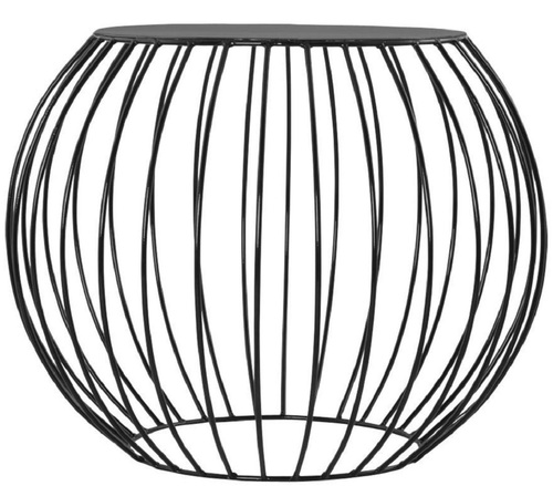 Casa Padrino Beistelltisch Schwarz  60 x H. 47 cm - Moderner runder Aluminium Tisch - Wohnzimmerm�bel