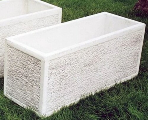 Casa Padrino Blumenk�bel Wei� 100 x 40 x H. 45 cm - Rechteckiger Pflanzk�bel