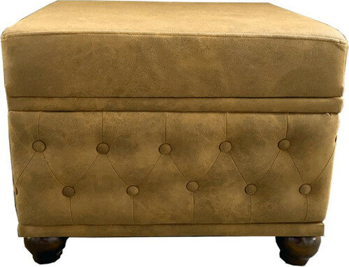 Casa Padrino Chesterfield Hocker Antik Braun 60 x 46 x H. 45 cm - Sitzhocker - Fu�hocker - Chesterfield Wohnzimmer M�bel