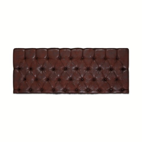 Casa Padrino Chesterfield Leder Bett-Kopfteil Rotbraun 200 x H. 140 cm - Chesterfield Echtleder Hotel & Schlafzimmer M�bel