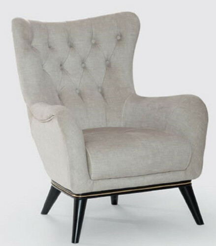 Casa Padrino Luxus Chesterfield Sessel Grau / Schwarz / Gold 80 x 80 x H. 100 cm - Moderner Wohnzimmer Sessel - Chesterfield Wohnzimmer M�bel