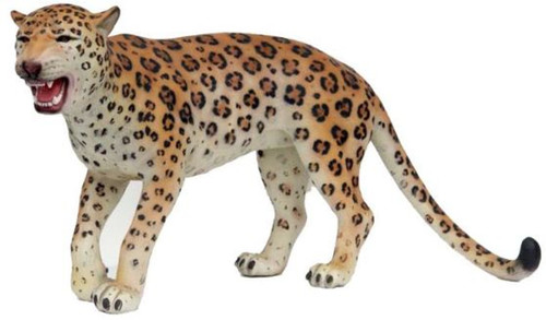 Casa Padrino Dekofigur Leopard Orange / Creme / Schwarz 155 x H. 75 cm - Lebensgro�e Wetterbest�ndige Deko Skulptur - Gartendeko
