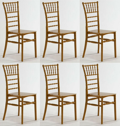 Casa Padrino Designer Acryl Stuhl Set Gold 40 x 46 x H. 92,5 cm - Esszimmerst�hle - Acryl Esszimmer M�bel