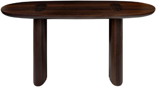 Casa Padrino Luxus Eukalyptus Furnier Konsole Dunkelbraun 180 x 45 x H. 75 cm - Massivholz Konsolentisch - Wohnzimmer M�bel - Luxus Qualit�t