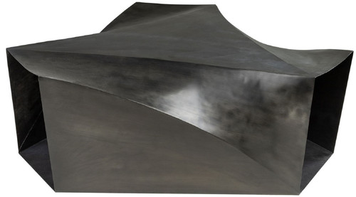 Casa Padrino Designer Stahl Couchtisch Dunkelgrau 107 x 120 x H. 41 cm - Wohnzimmertisch - Designer Wohnzimmer M�bel