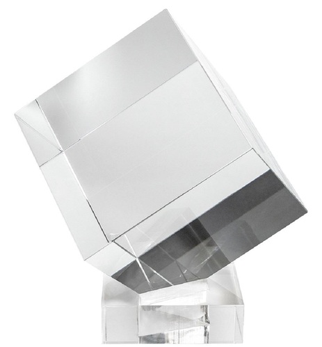 Casa Padrino Luxus Deko Acryl W�rfel mit Halterung 30 x 30 x H. 30 cm - Schreibtisch Deko - B�ro Deko - Wohnzimmer Deko - Luxus Qualit�t