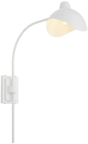 Casa Padrino Designer Wandleuchte Wei� / Antik Messingfarben 19,5 x 67 x H. 70 cm - Elegante Wandlampe im 50er Jahre Stil - Luxus Kollektion