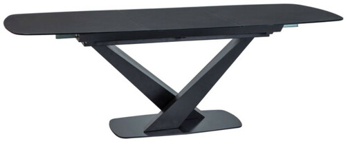 Casa Padrino Designer Esstisch mit Glasplatte 160-220 x 90 x H. 75 cm - Verschiedene Farben - Moderner Ausziehbarer K�chentisch - Designer Esszimmer M�bel